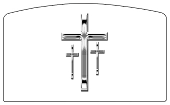 DACRO 517 SL WT Silver 3 Crosses White Background copy